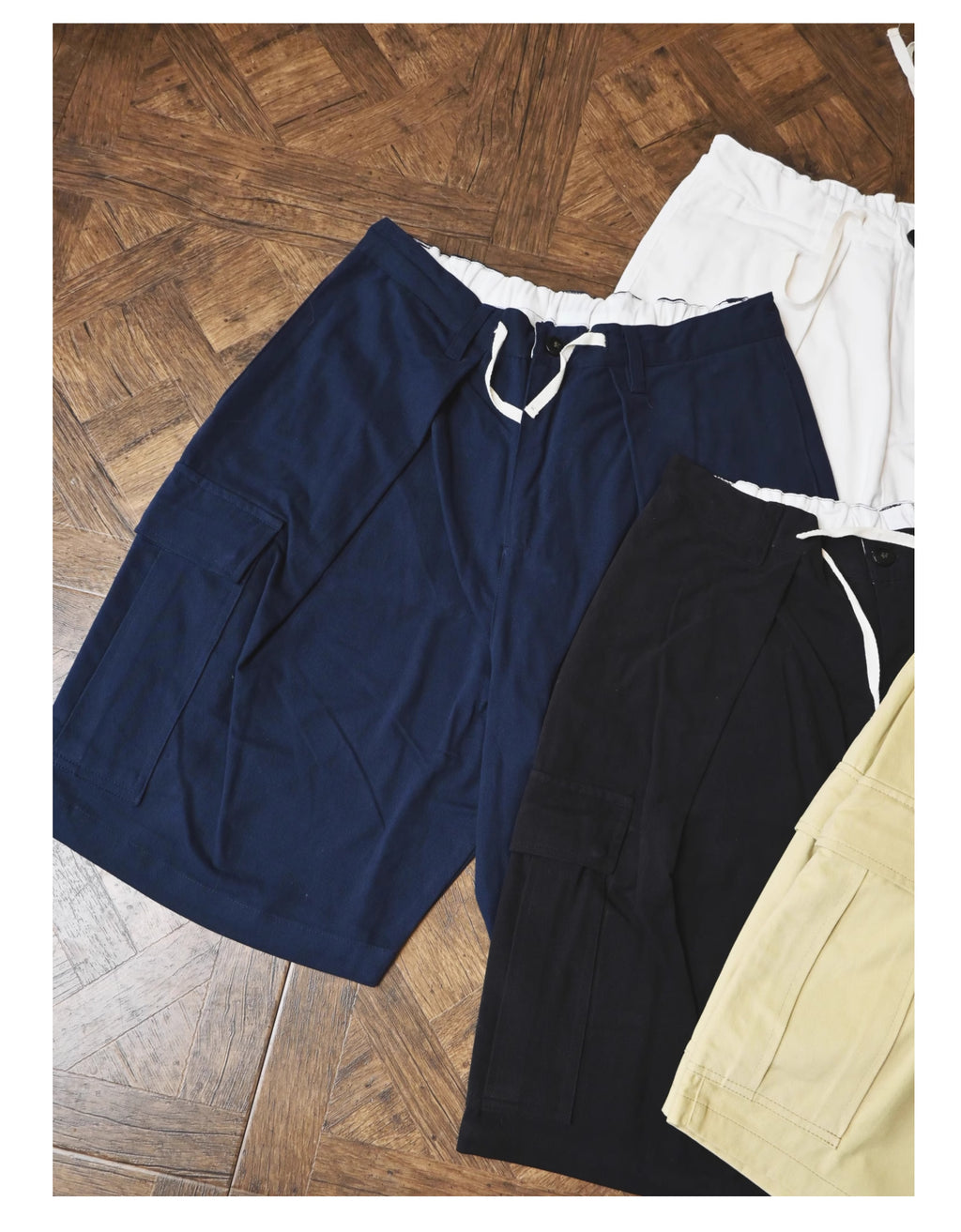 Vintage Oversized Cargo Shorts Balloon Pants A-Line Vintage Five-Point Shorts Trendy All-Cotton Japanese Style