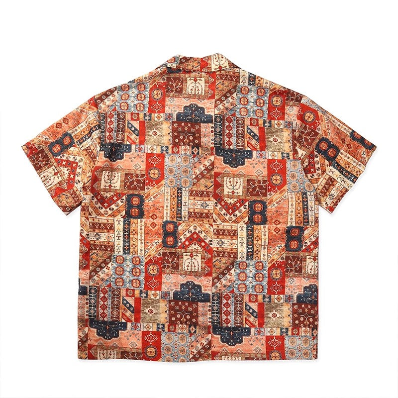 Made Zoo 25SS Patchwork Cuban Collar Shirt – Thin Loose Unisex Summer Piece