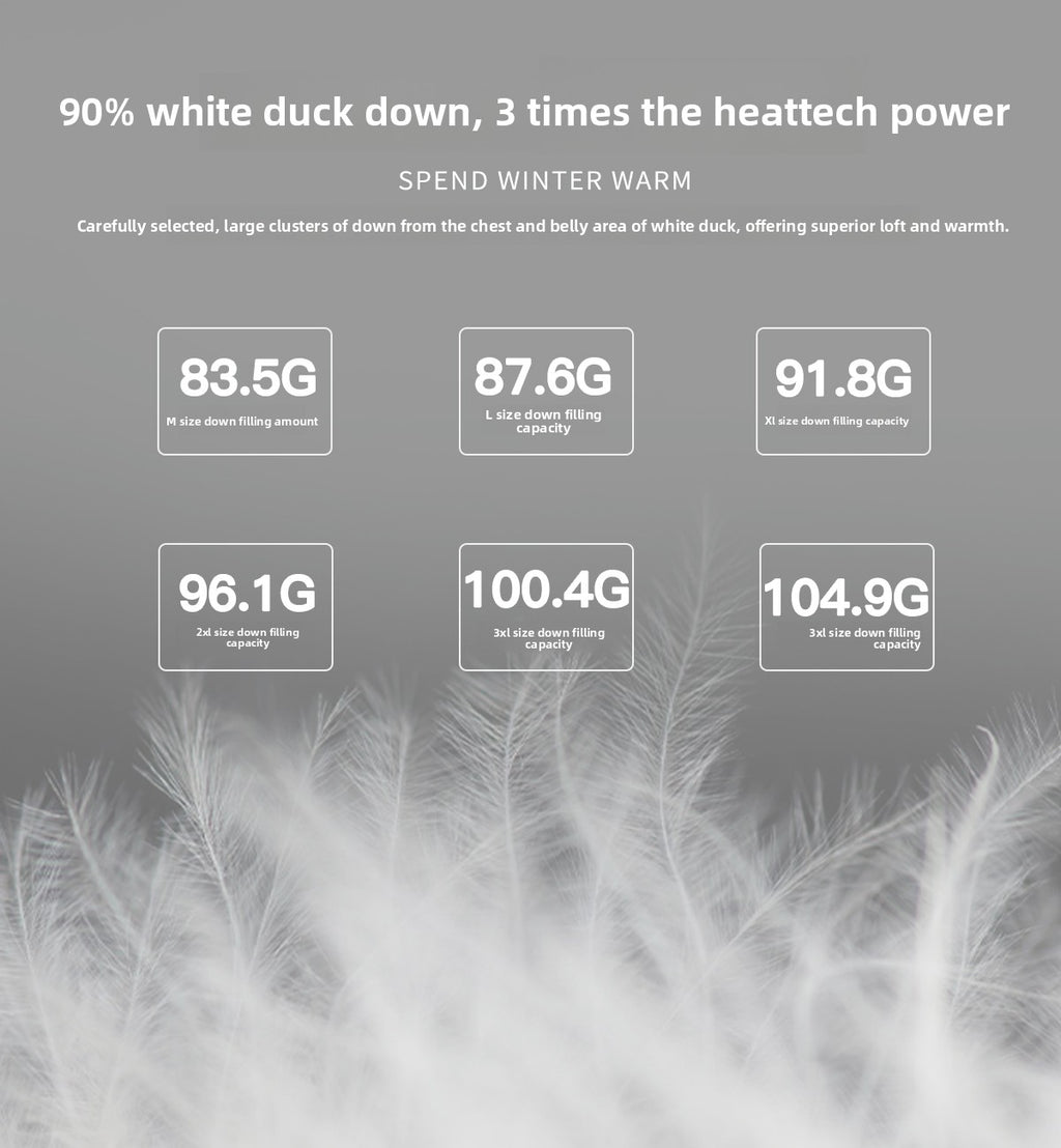 Winter Workwear Hooded Down Jacket Men's Trendy Loose Outdoor Multi-Pocket Functional 90% White Duck Down Warm Coat Trendy