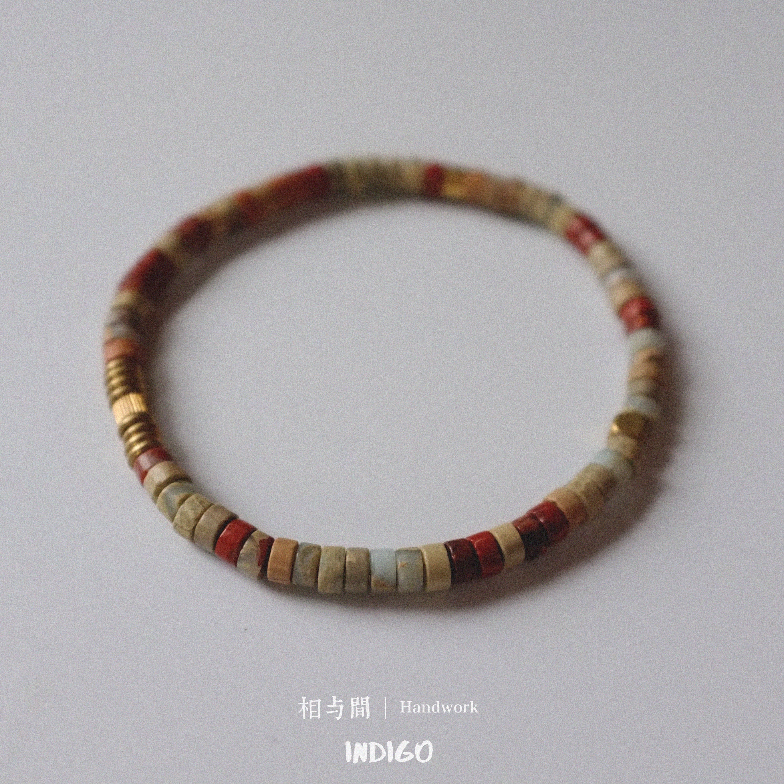 Original Natural Brown Series Shoushan Stone Niche Personality Couple Bracelets Brass Artistic Bracelets