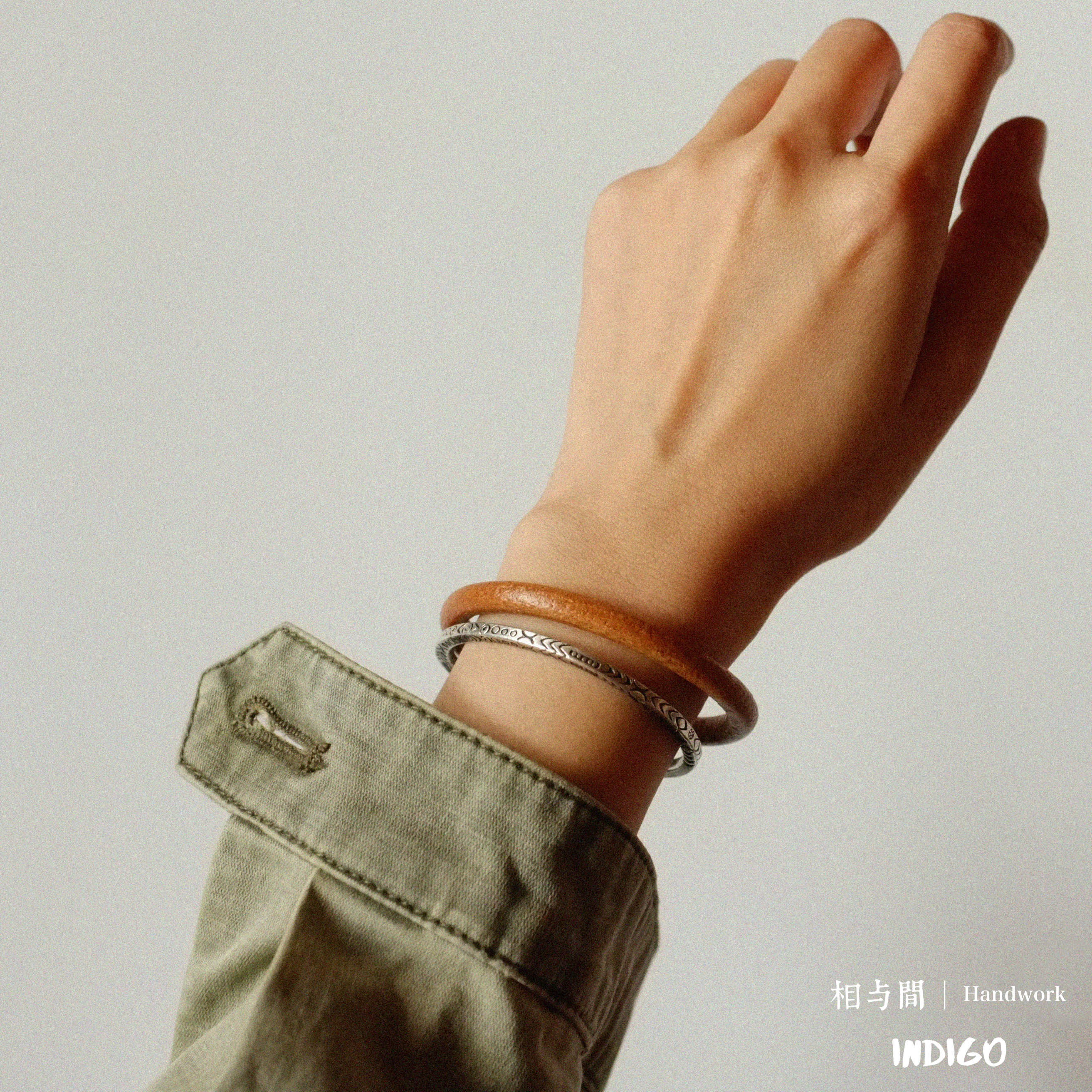 Handmade Vintage Cowhide Bracelet Takahashi Color-Retaining Brass Magnetic Leather Bracelet Couple Leather Bracelet