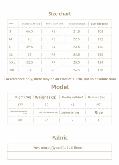 Summer New Hawaiian Print Sleeve Shirt 70% Tencel 30% Linen Shirt Japanese Retro Loose Shirt for Men