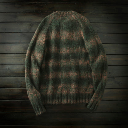 Italian-Order Mohair Wool Cardigan – Heavy Knit Autumn/Winter Coat (Unisex)