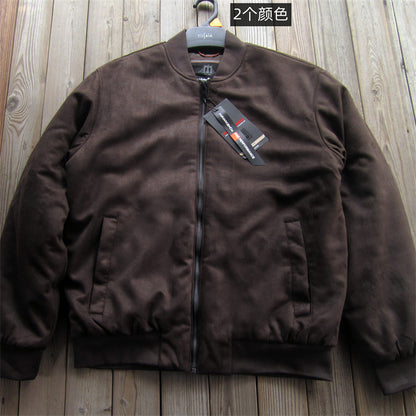 Men's Foreign Trade Original Ultra-Thick Suede Jacket - Skin-Friendly Soft Stretch Warm Cotton Coat