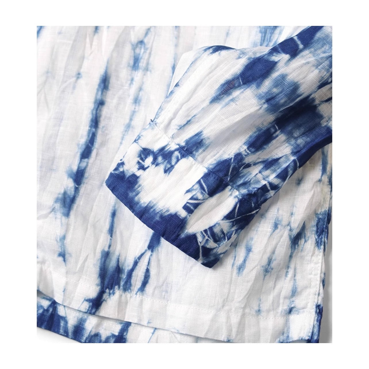 Kapital 25AW Kazuhiro Hirata Cotton-Linen Tie-Dye Pleated Shirt – Loose, Turn-Down Collar, Japanese Style