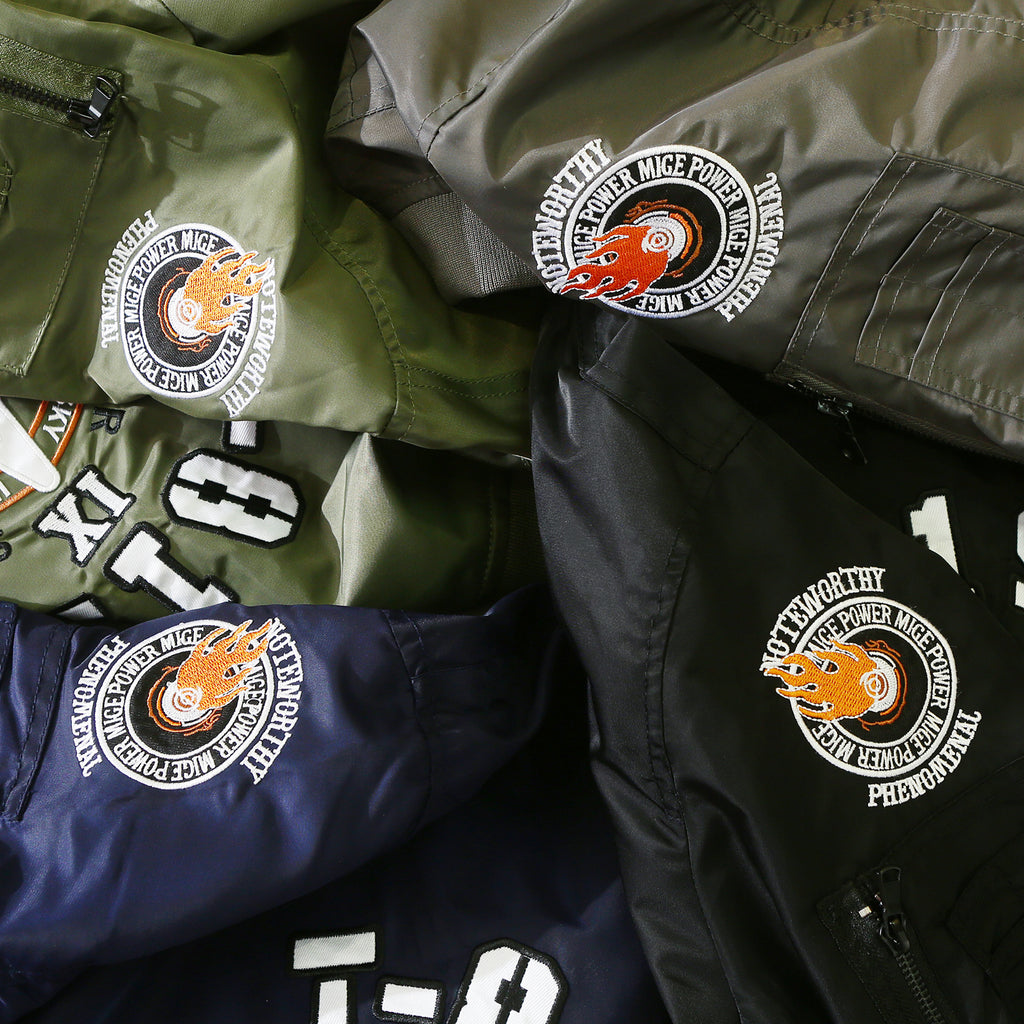 Men’s Heavy Embroidery Baseball-Collar Flight Jacket – Rugged Retro Casual for Fall