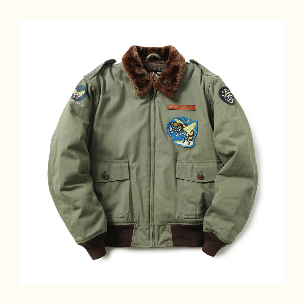 Cotton Shell with Wool-Liner, American-Style Pilot Jacket (Unisex)