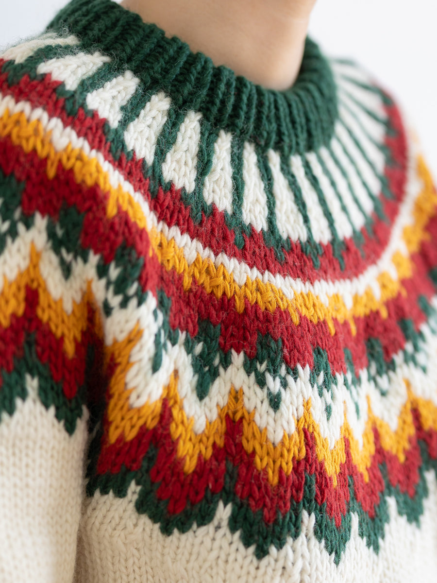 Handmade Icelandic Sweater Women Pullover Basic Unisex Loose Nordic Retro Wide Knit College Style Travel Photography Niche