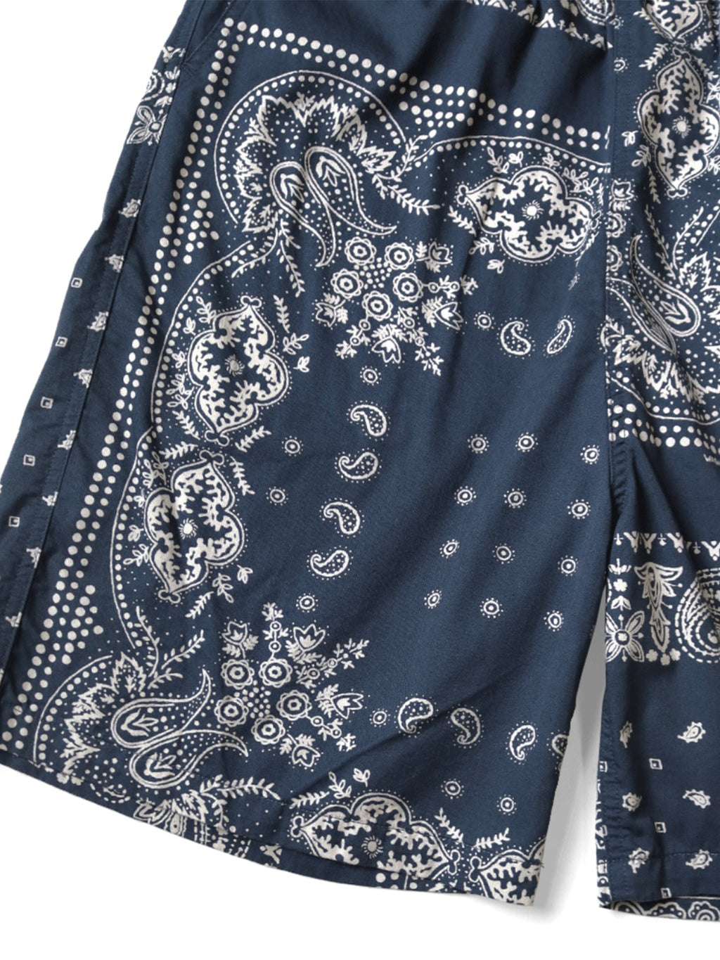 Japanese Style Casual Paisley Print Adjustable Elastic Loose Shorts