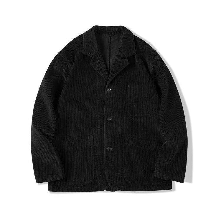 Japanese Corduroy Suit - 8W Cotton Loose Fit Workwear Jacket