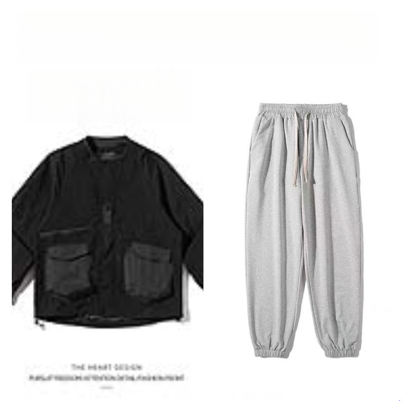 Mountain-Style Functional Windbreaker Jacket – Retro Loose-Fit with Pockets & Patchwork