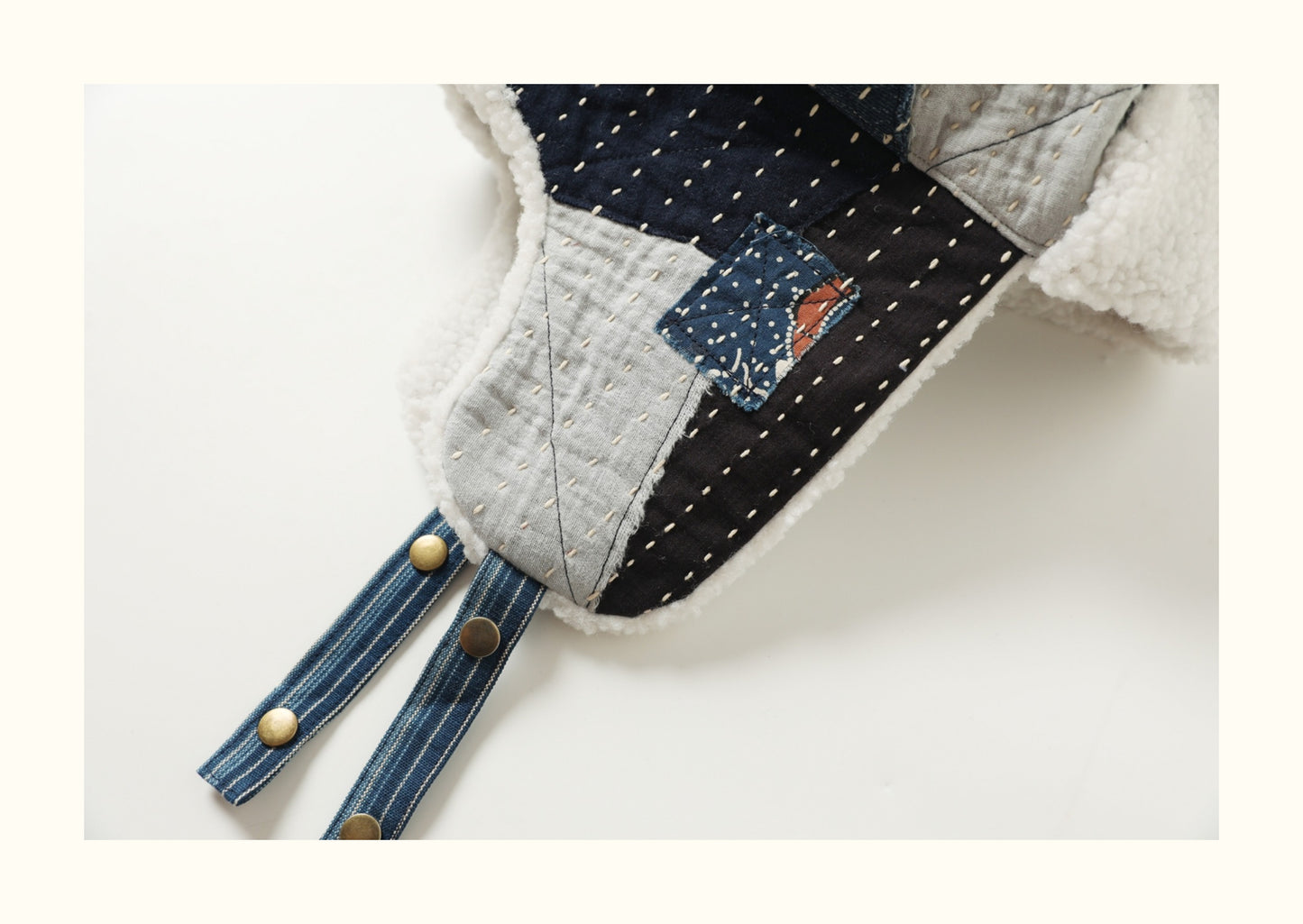 Hand-Sewn Indigo-Dyed Sashiko Show Hat – Original Design Unisex