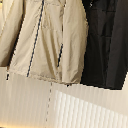 Men's Plus Size European American Style Down Jacket - Winter Windproof Thickened Hooded Cold-Resistant Coat