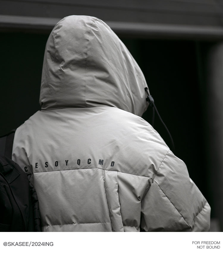 Cleanfit Deconstructed Patchwork Design Down Jacket for Men Winter Couples Outdoor Windproof Workwear 90 White Duck Down Coat