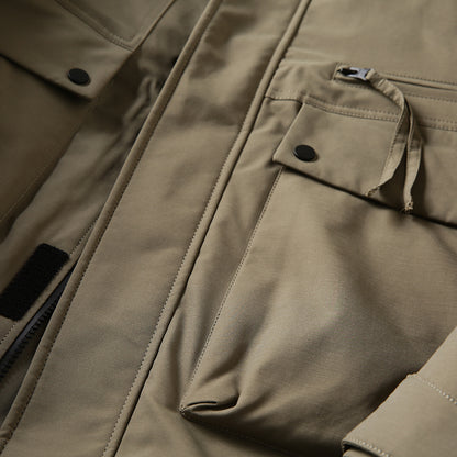 Men's Plus Size Workwear Down Jacket - Export Factory Cut Label Hooded Mid-Length Winter Coat