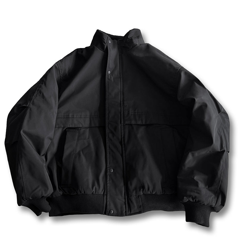 Japanese Style Trendy Brand Lamb Wool Stand Collar Cotton Jacket Men Winter Trendy Brand Couple Loose Thickened Warm Workwear Cotton Coat Jacket