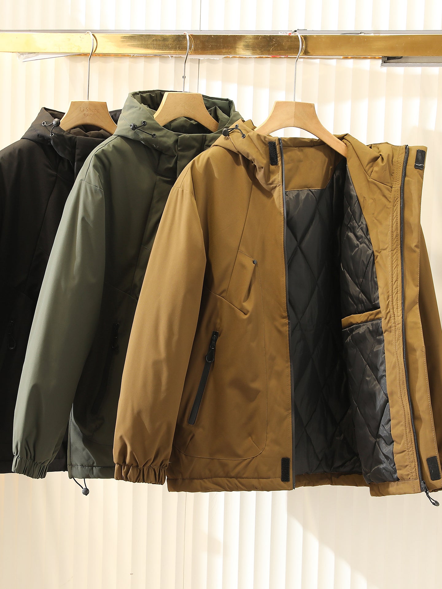 Men's Plus Size Euro-American Style Winter Jacket - Windproof Waterproof Hooded Thickened Cotton Coat