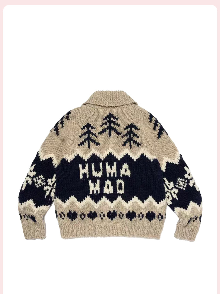 “Nuto Polar Bear Fair Isle” Jacquard Sweater – Loose High-End Winter Knit Unisex