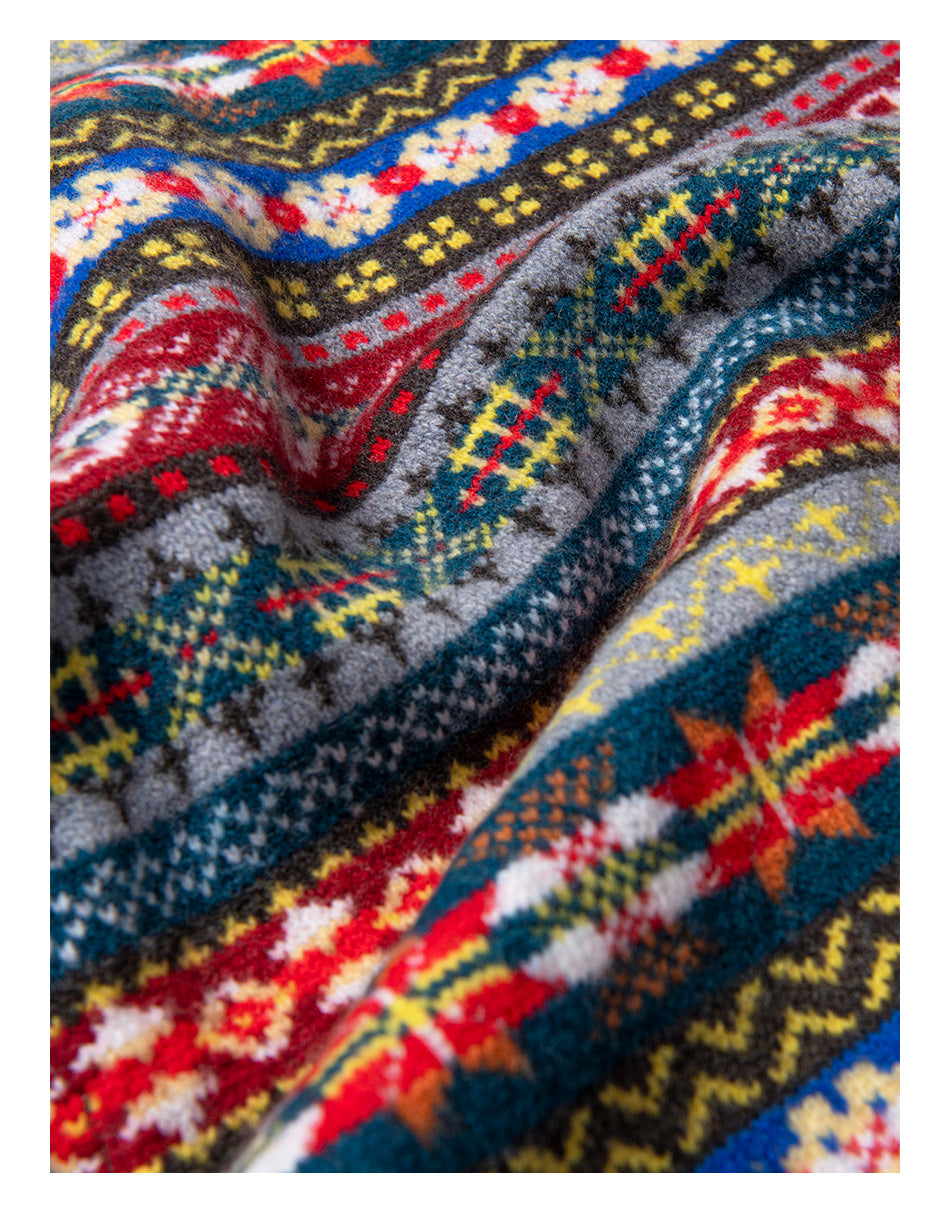 Fair Isle Merino Wool Crew Neck Sweater – Vintage British Retro (Unisex)