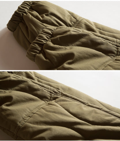 Stand Collar Cotton Padded Jacket - Large Pocket Thick Winter Coat (Men)