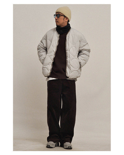 Japanese Style Quilted Down Inner Jacket - Lightweight 90% Goose Down (Unisex)