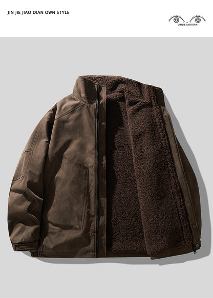 Detroit Heavyweight Lamb-Wool Workwear Jacket – Insulated Cotton Coat (Unisex)