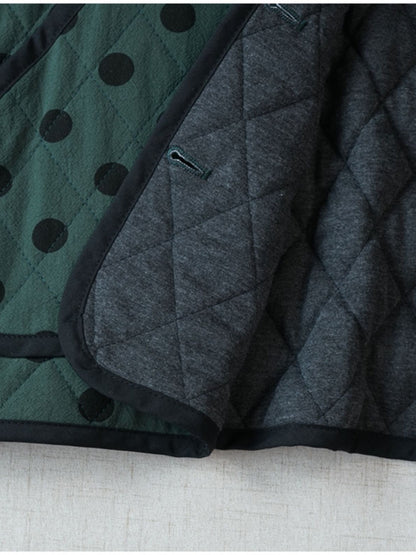 Quilted Cotton Padded Vest — Retro Single-Breasted Sleeveless Outerwear for Autumn/Winter