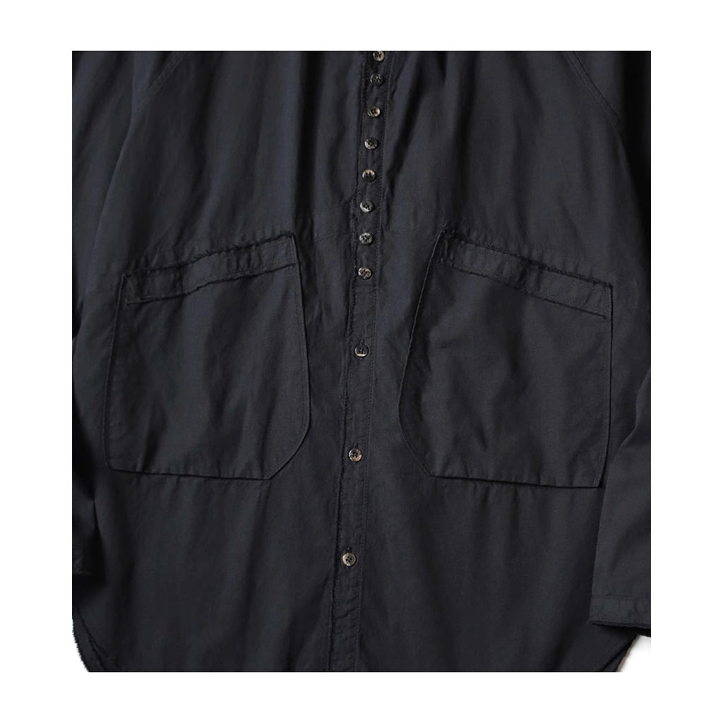 25AW Kapital Kazuhiro Hirata Cotton-Linen Shirt – Double Pocket, Irregular Button, Loose Japanese Streetwear