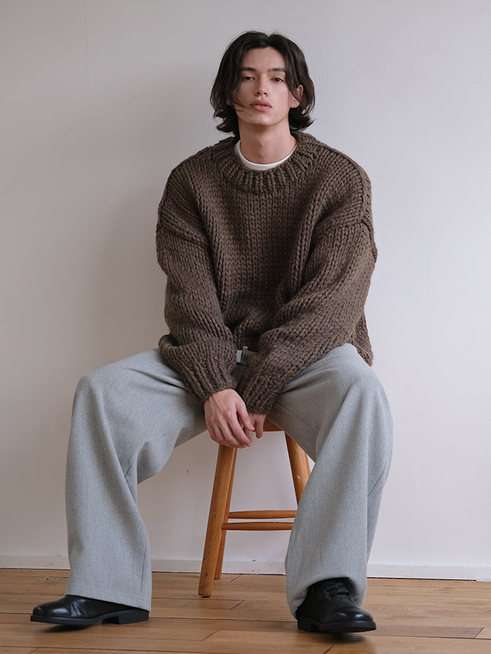 Coke Life Carpem Winter Nordic Iceland Wool Sweater - Handmade Thick-Knit Loose Lazy Top