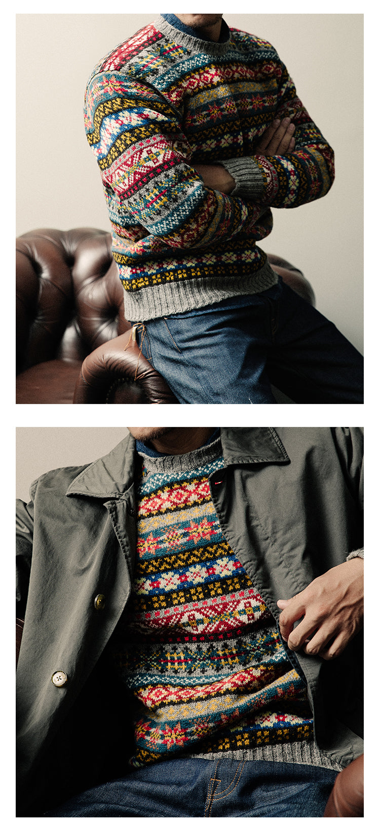 Jamiesons 130-Year Fair Isle Wool Sweater – Scottish Heritage Knit (Unisex)