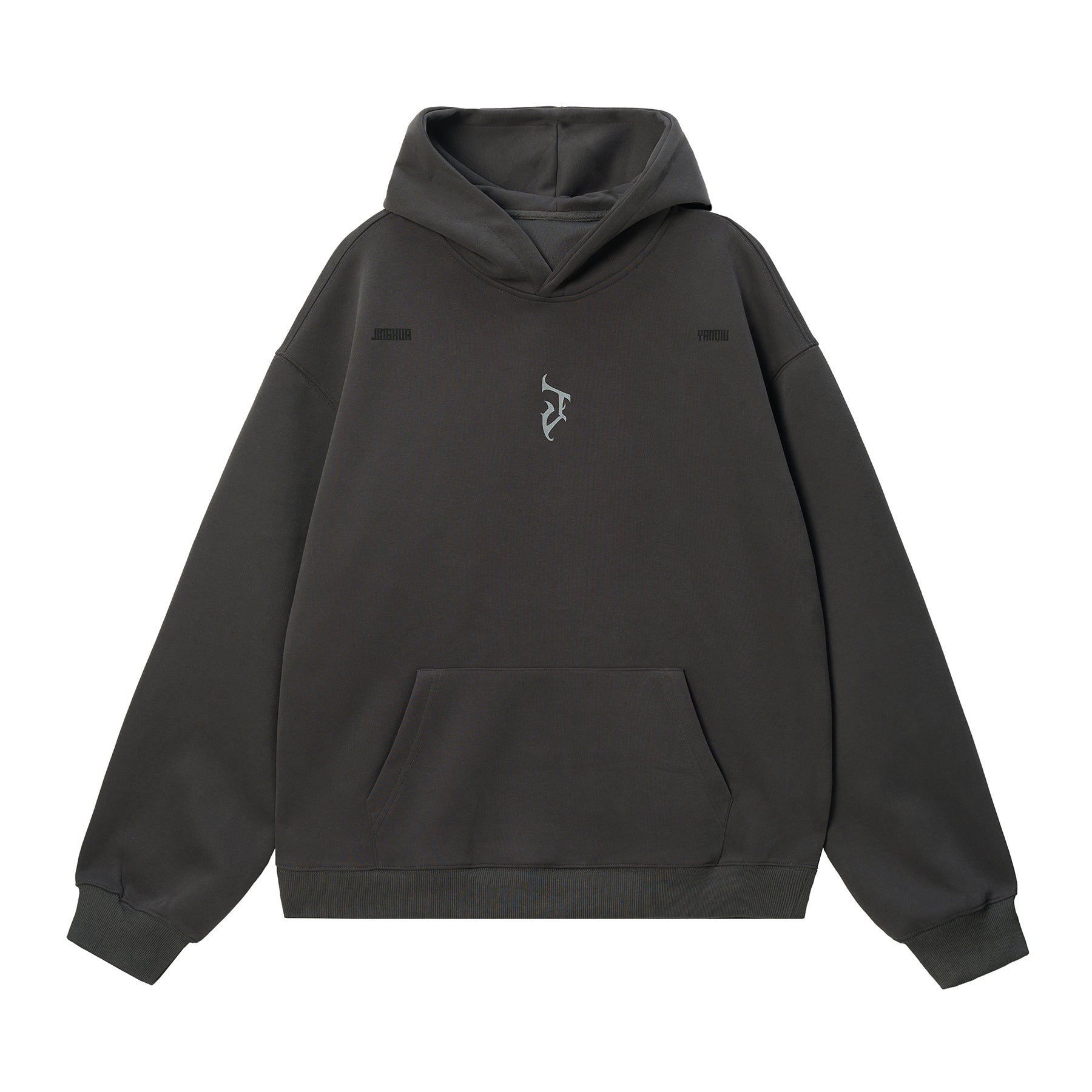 “J” Gothic Letter Hoodie – American High-Street Heavyweight Sweater