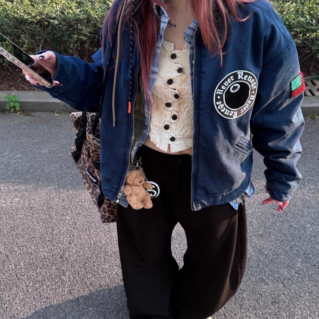 Workwear Jacket Thin Cotton Spring Autumn Couple Street Style Coat 25SS