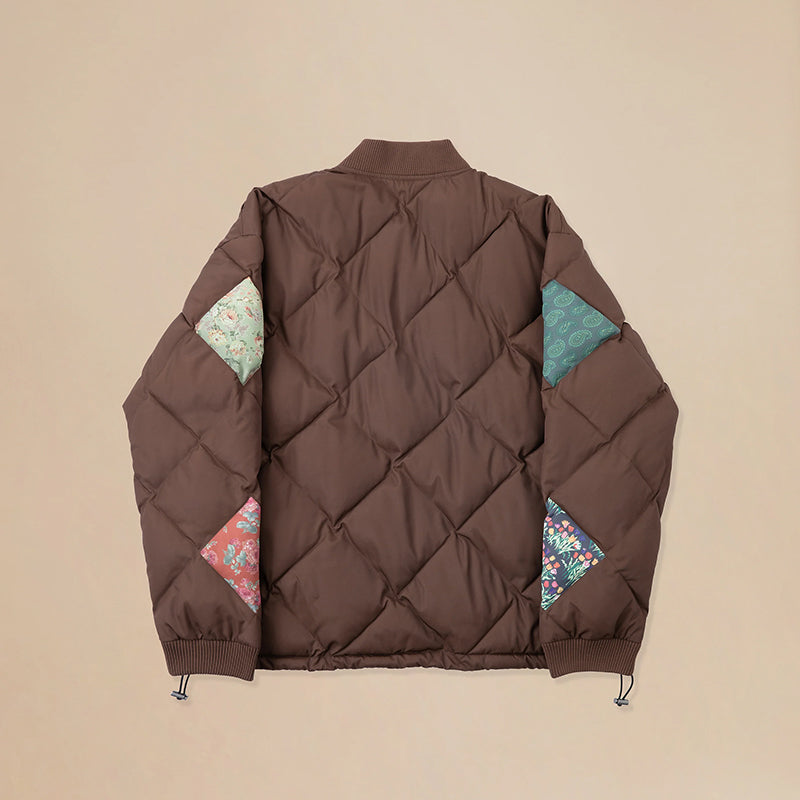 retro Ethnic Style Diamond Patchwork Cotton Jacket