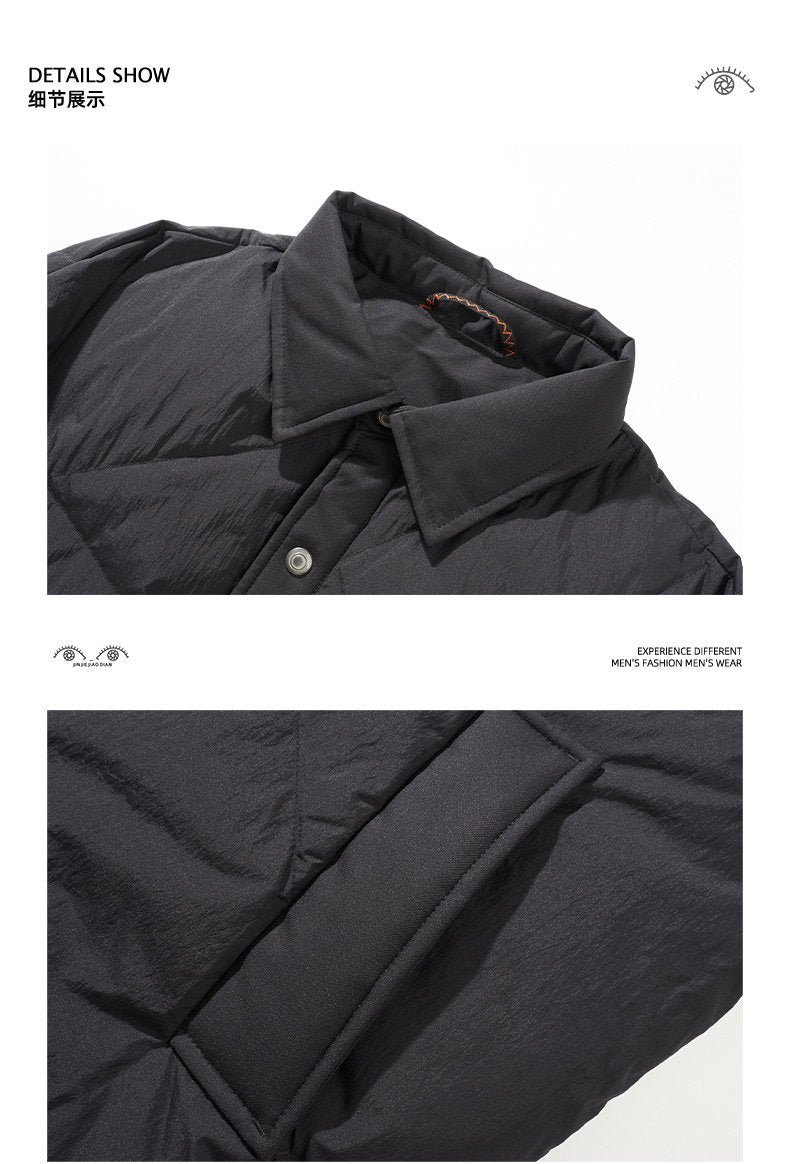 Belgium High-End 85% Duck Down Mid-Length Jacket - Mature Style Winter Coat (Men)