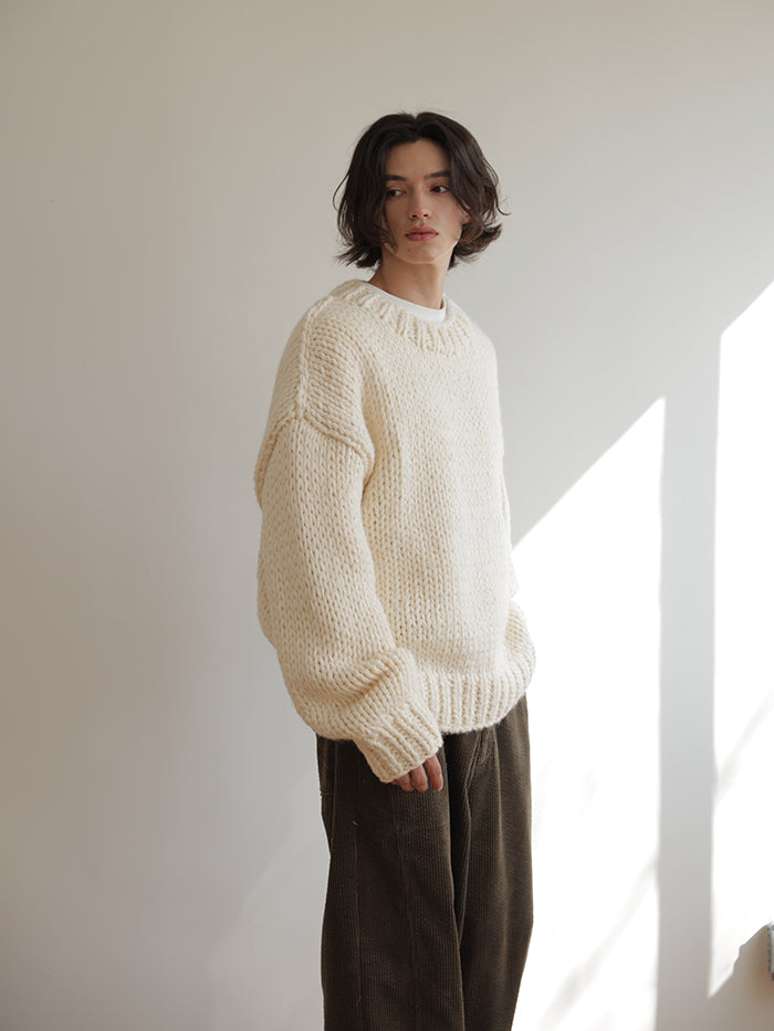 Coke Life Carpem Winter Nordic Iceland Wool Sweater - Handmade Thick-Knit Loose Lazy Top
