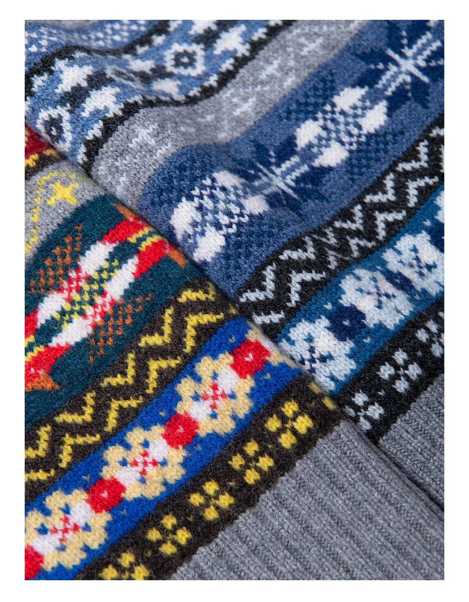 Fair Isle Merino Wool Crew Neck Sweater – Vintage British Retro (Unisex)