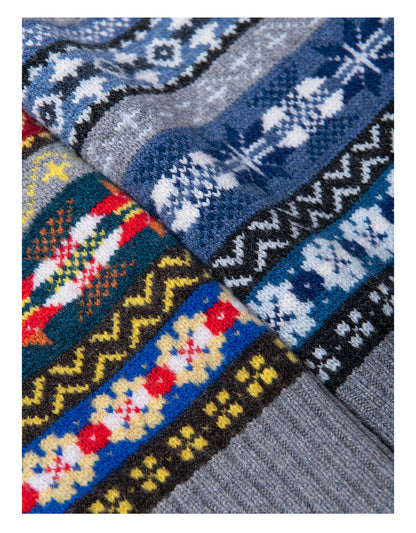 Fair Isle Merino Wool Crew Neck Sweater – Vintage British Retro (Unisex)