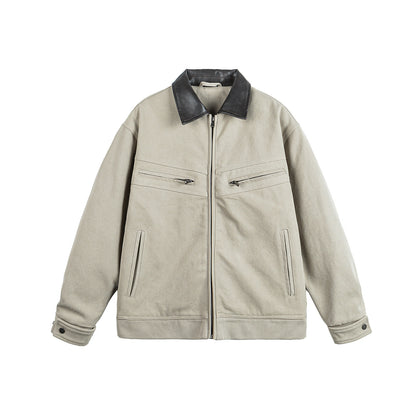 American-style trendy brand lapel Harrington jacket for men, spring workwear Detroit coat – Japanese vintage | yamalin clothes | Yamalinclothes