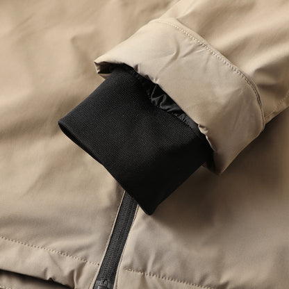 Men's Plus Size European American Style Down Jacket - Winter Windproof Thickened Hooded Cold-Resistant Coat