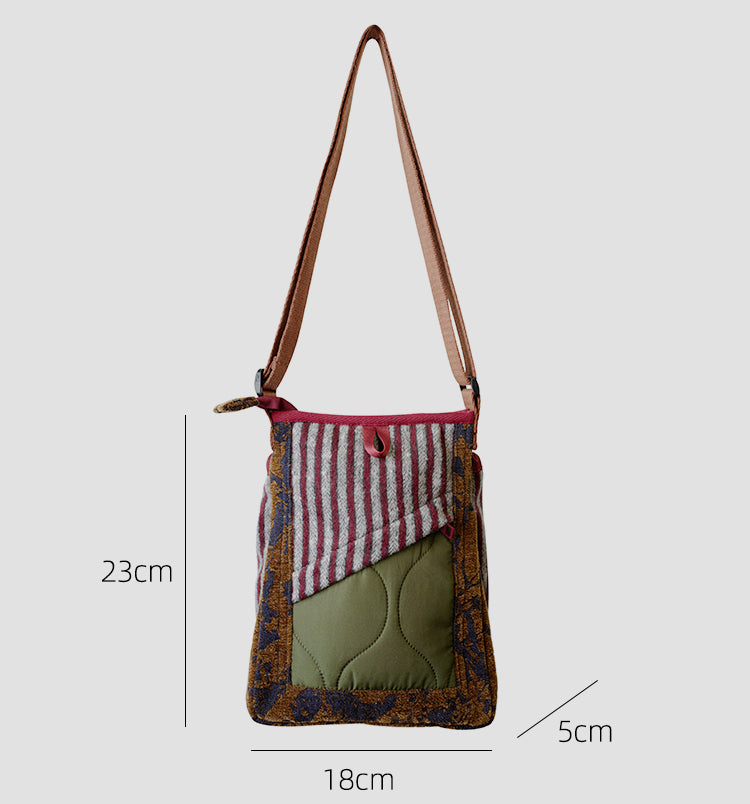 Original 2024 Autumn Winter New Wool Lightweight Crossbody Phone Bag Retro Niche Mini Bag