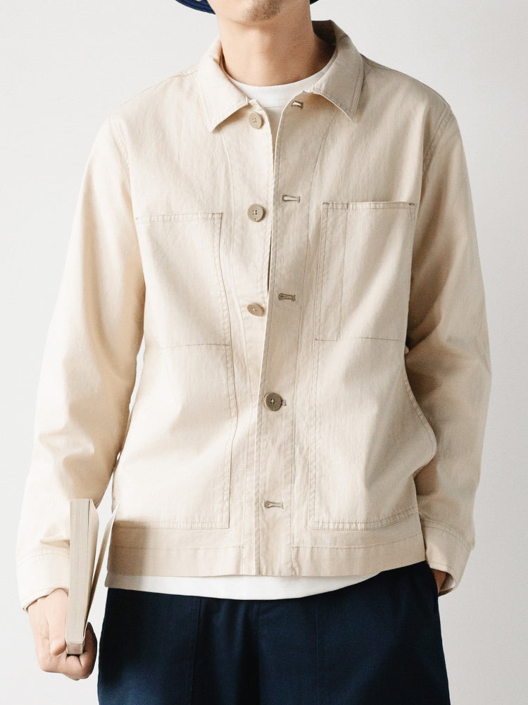 Spring Summer Autumn High-End Lightweight Commuting Quiet Luxury Linen French Minimalist Relaxed Workwear Jacket