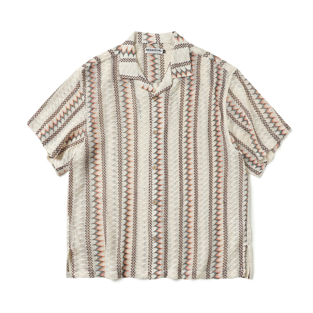 Loose Fit Japanese Style Summer Breathable Hollow Out Casual Shirt