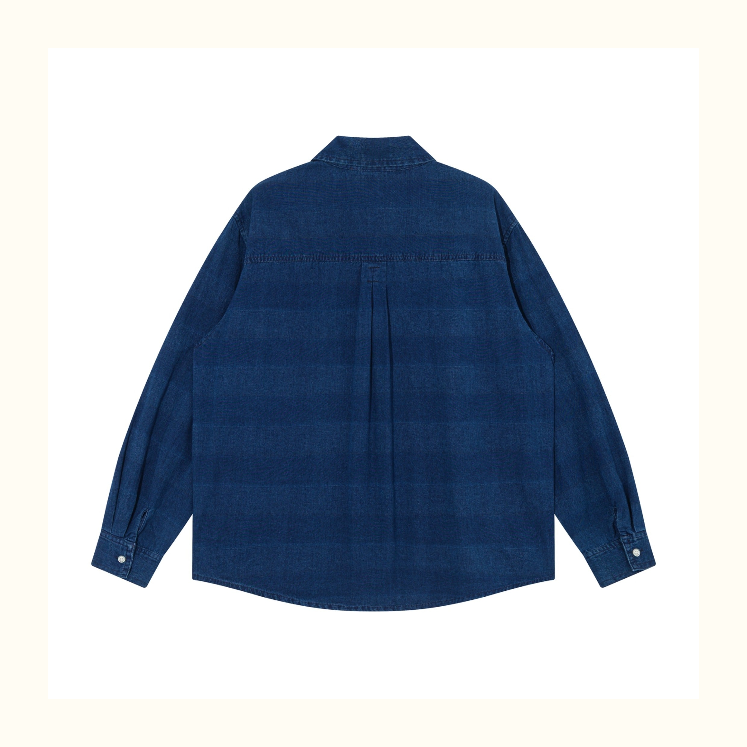 Vintage Dyed Oversized Denim Shirt — Loose Casual Drop-Shoulder for Men & Women