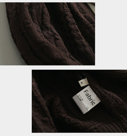 Men's Jianchuan Japanese Retro Cable Knit Cardigan - Autumn Winter Multi-Button Loose Sweater