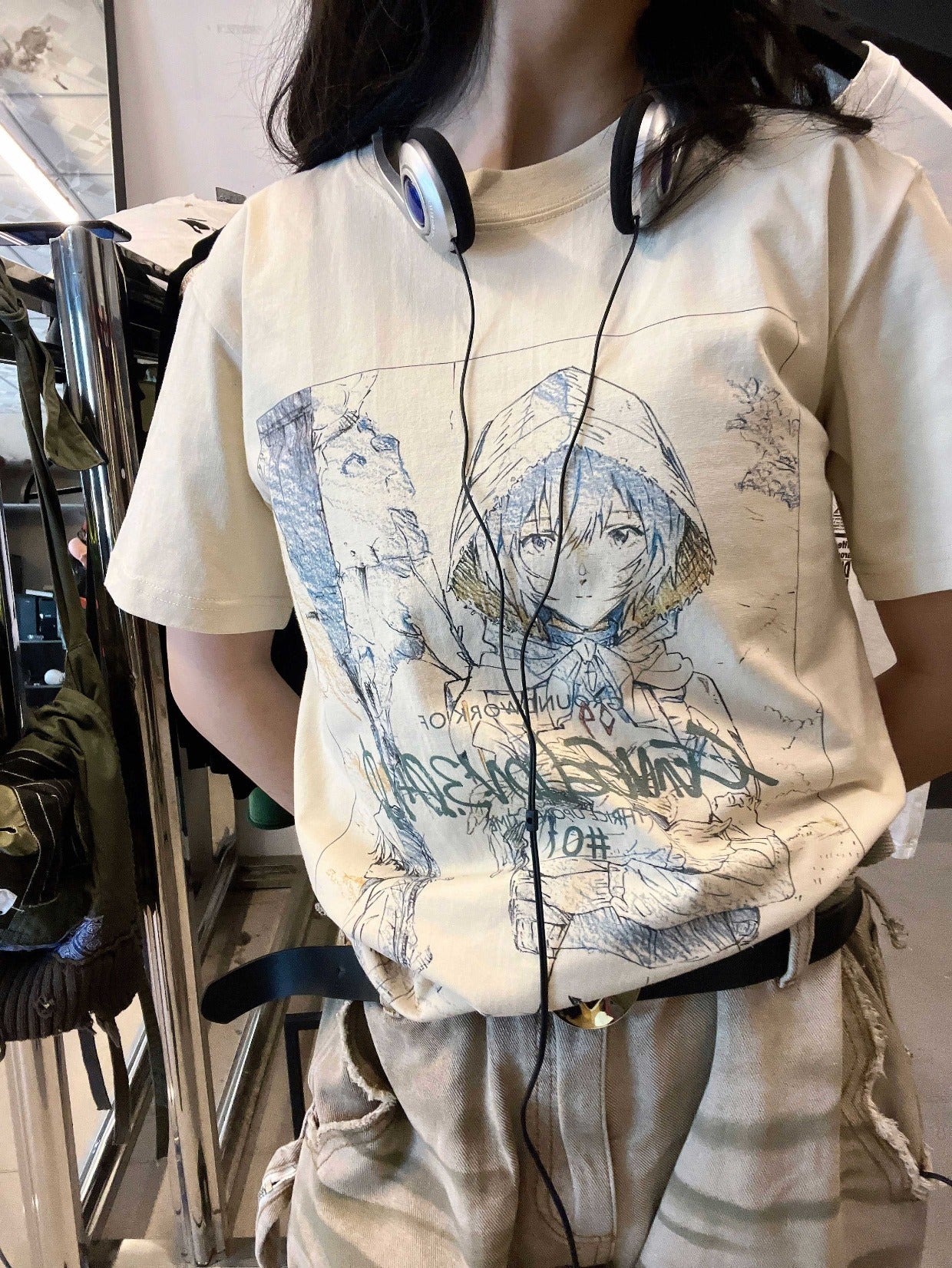 260G Heavyweight! Graffiti Creative Versatile Short Sleeve T-Shirt High-End Feel Unisex Loose Fit