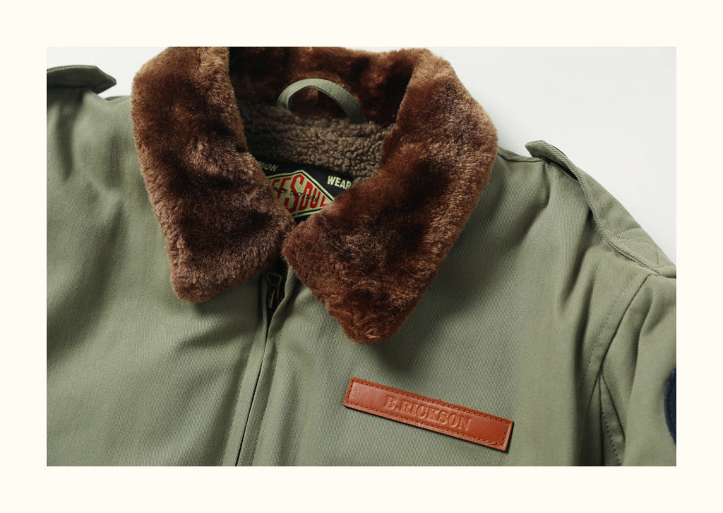 Cotton Shell with Wool-Liner, American-Style Pilot Jacket (Unisex)