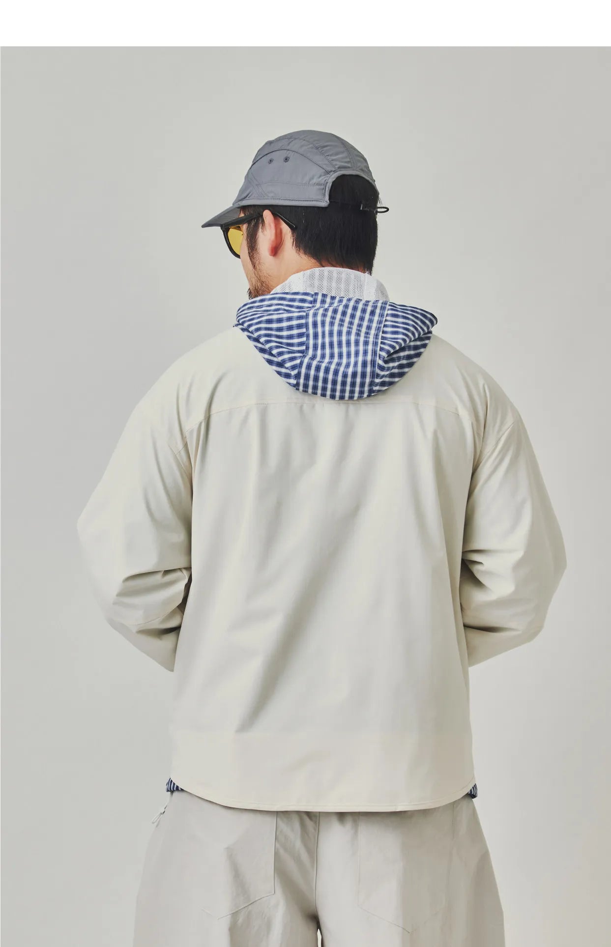 collarless jacket, lightweight outdoor water-repellent Japanese retro loose jacket for men, spring