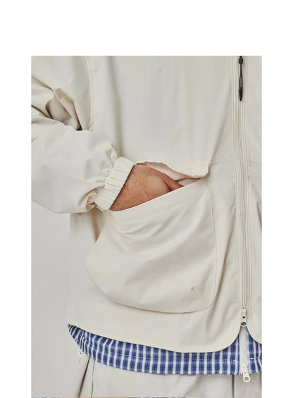 collarless jacket, lightweight outdoor water-repellent Japanese retro loose jacket for men, spring