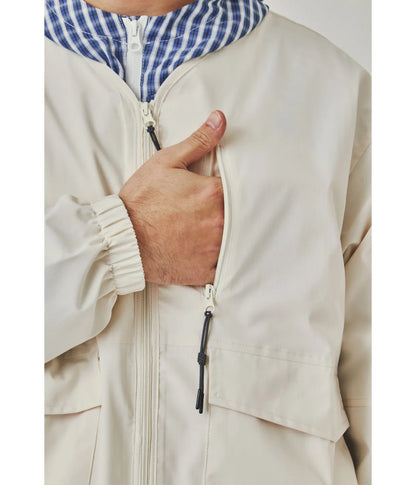 collarless jacket, lightweight outdoor water-repellent Japanese retro loose jacket for men, spring