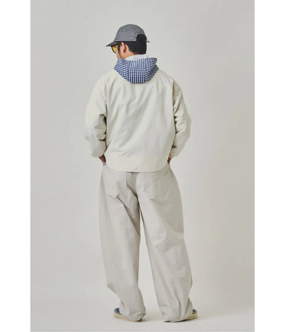 collarless jacket, lightweight outdoor water-repellent Japanese retro loose jacket for men, spring